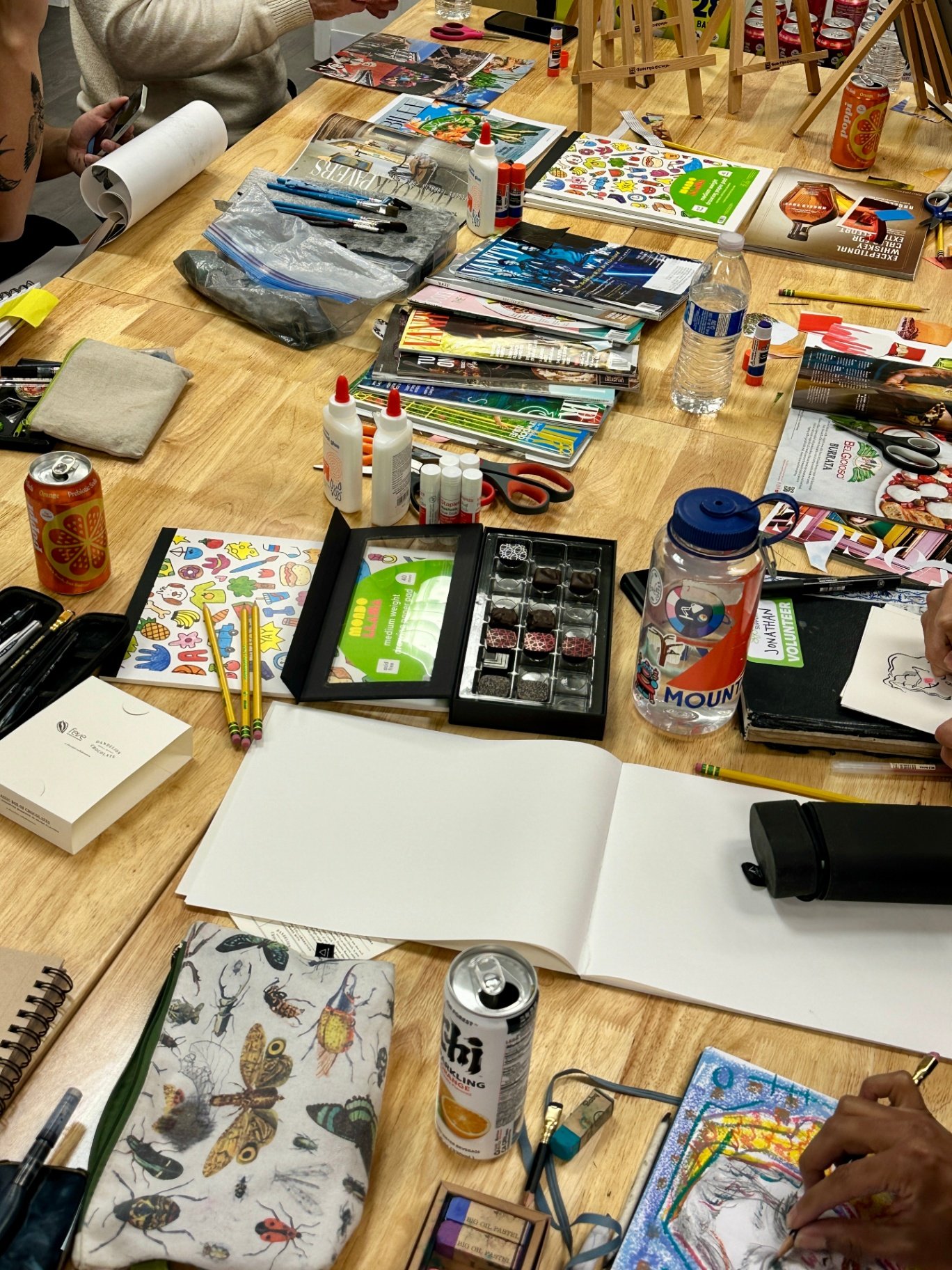 Collage and sketchbook session